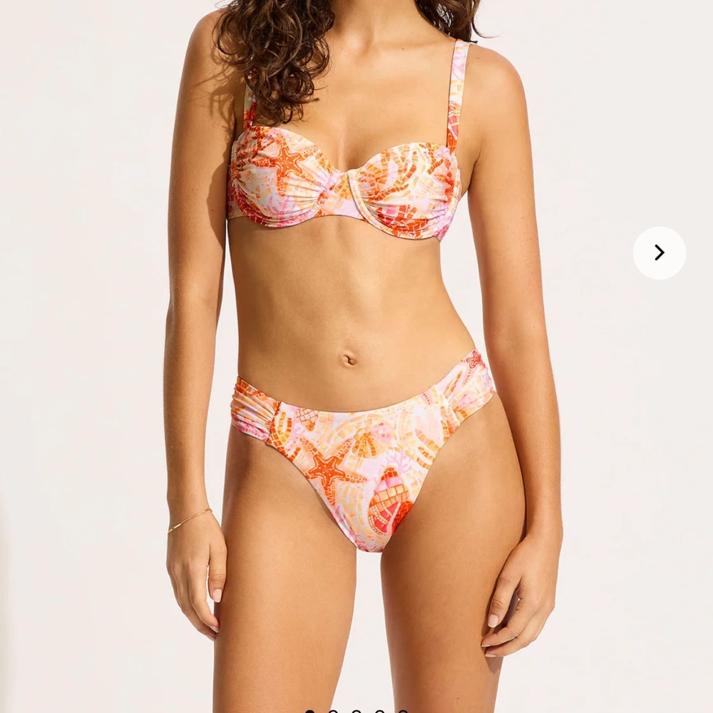 La Mer High Leg Ruched Side Bikini Bottom